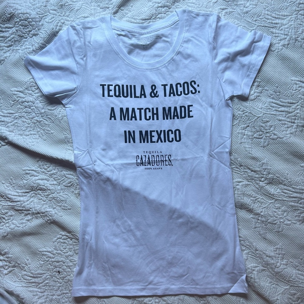 “Tequila And Tacos - A Match Made In Mexico” White Tee